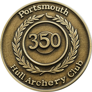 350 Point Badge awarded for scoring 350 in Portsmouth shoot at Hull Archery Club