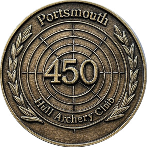 450 Point Badge awarded for scoring 450 in Portsmouth shoot at Hull Archery Club