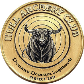 Perfect End Badge awarded for achieving a sixty-point end with six X's at Hull Archery Club